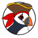 puffin logo circle outline